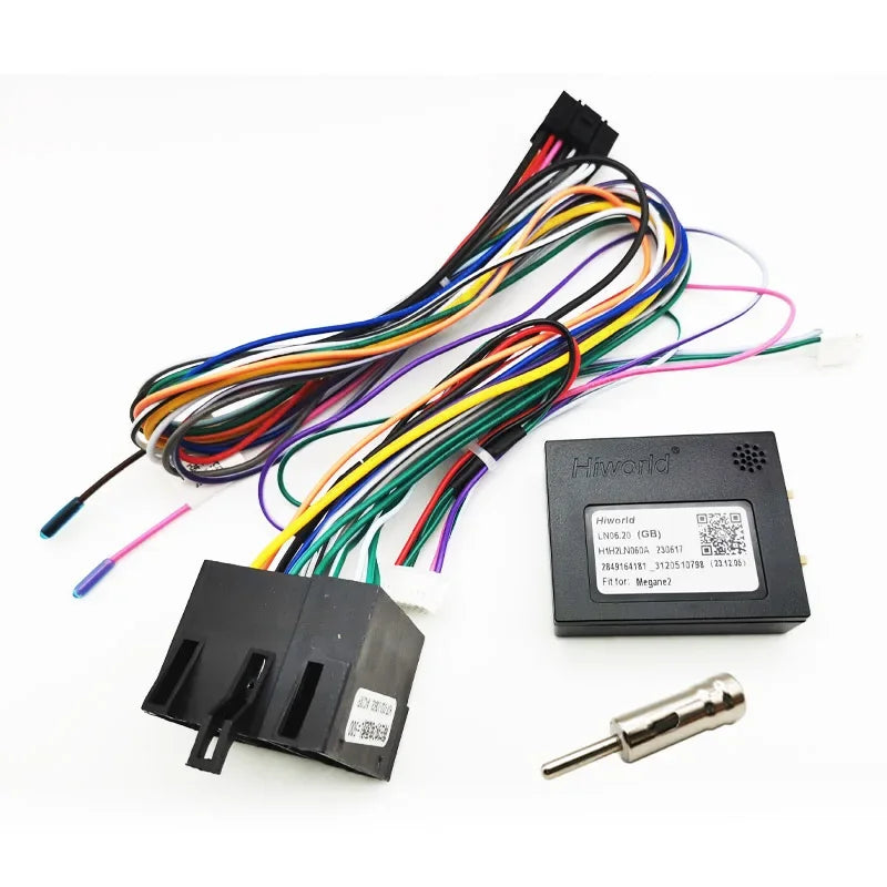 CAN Bus Decoder, ISO Wiring Harness Adapter, 16 Pin Car Android Cable, for Renault Megane 2 Phase 2, Clio 3, Trafic Mk2, Kangoo