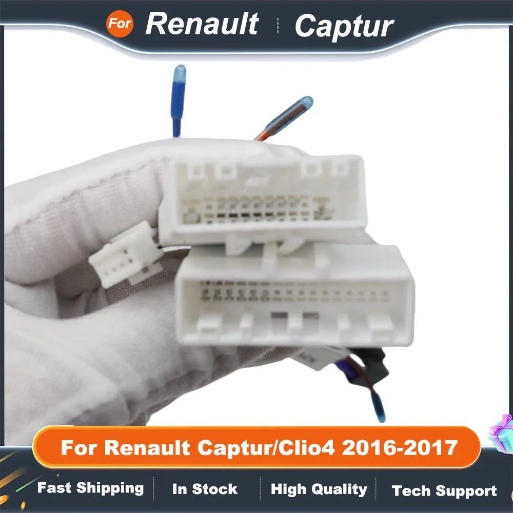For Renault Captur/Clio4 2016-2017(Low Version) Car Radio Wiring Harness Cable Android Car Radio Multimedia Canbus Box Adaptor