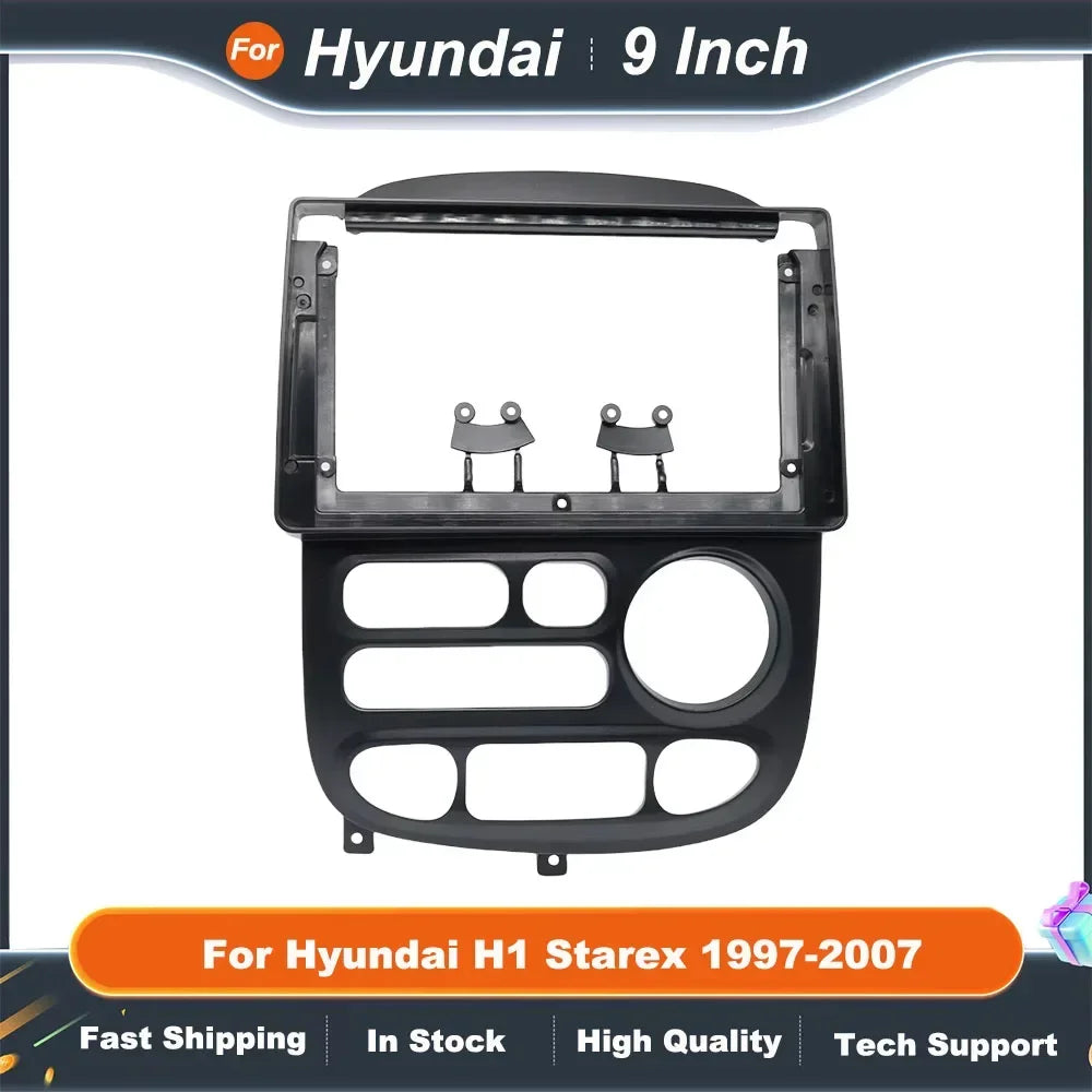 9 Inch Car Radio Fascia Frame for Hyundai H1 Starex 1997-2007 Android Audio Dash Trim Kit Fitting Adapter Panel