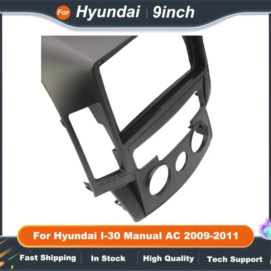 9 Inch Car Covers Radio For Hyundai I-30 Manual AC 2009-2011 Player Interior Accessories Stereo Panel Fascia Frame