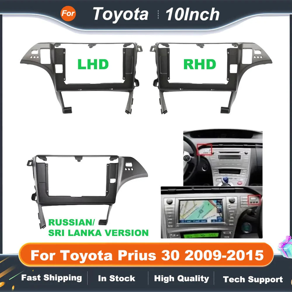10 Inch Car Frame Fascia Adapter For Toyota Prius 30 2009-2015 Android Radio Dash Fitting Panel Kit