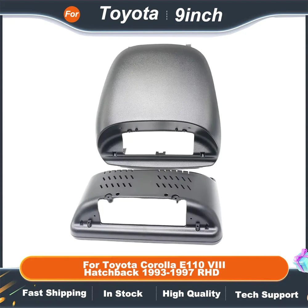 9" Car Stereo Fascia Panel for Toyota Corolla E110 VIII Hatchback 1996-2002 RHD | Android Radio Dash Kit Wiring Harness Adapter