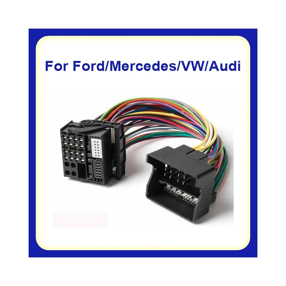 40 Pin Quadlock Extension Adapter Cable Plug Play Wiring Harness for BMW Citroen Ford Mercedes Peugeot VW Audi SEAT Opel Skoda
