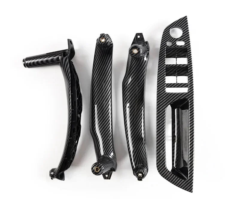 LHD RHD Upgraded Interior Fiber Door Handle Cover Trim Replacement For BMW X5 X6 E70 E71 E72 2007-2014