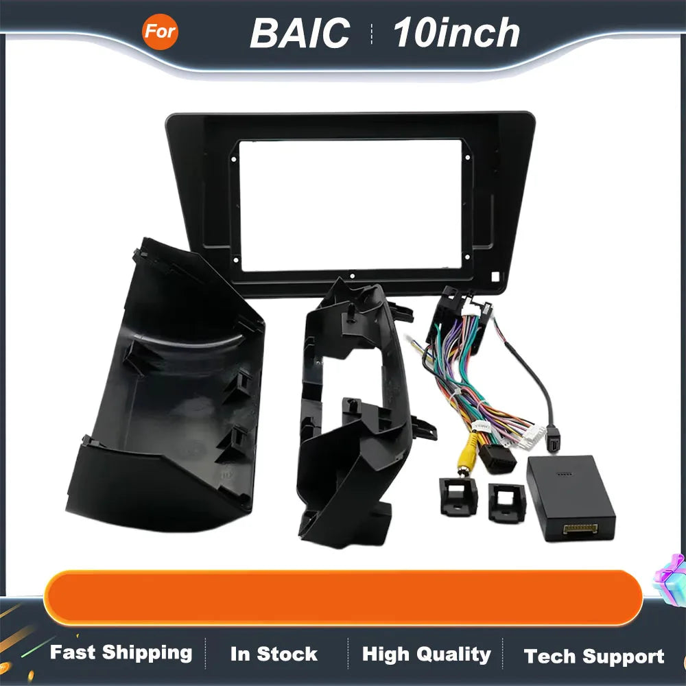 10 Inch Car Radio Fascia Frame Adapter CANBUS Box Decoder for BAIC SENOVA X25 2015-2017 Android Radio Dash Fitting Panel Kit