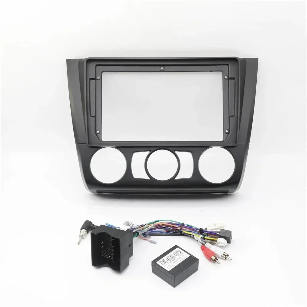 2 Din Car Radio DVD Interior kit multimedia player Fascia Panel Frame for BMW 1 Series Manual AC E88 E82 E81 E87 2004-2011