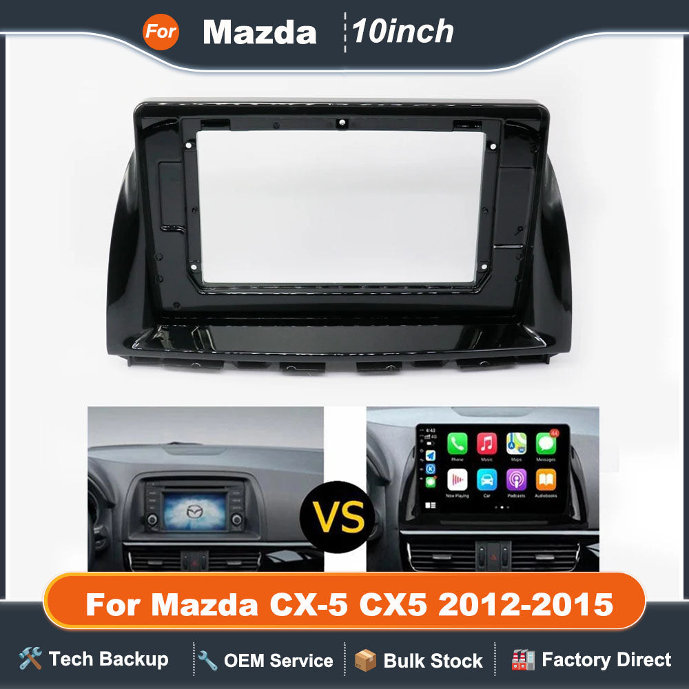 10 Inch Car Frame Fascia Adapter Canbus Box For Mazda CX-5 CX5 2012-2015 Android Big Screen Radio Audio Dash Fitting Panel Kit