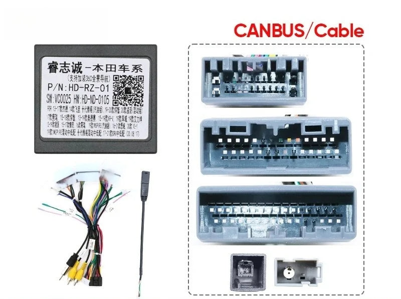 Car Radio Canbus Box For HONDA CRIDER JADE VEZE HR-V XR-V ODYSSEY CRIDER Wiring Harness Power Cable Decoder Adapter