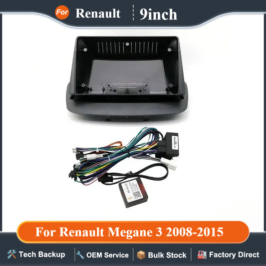 For Renault Megane 3 2008-2015 9 Inch Auto Parts Interior Decorative Accessories Car Stereo Panel Touch Screen DVD Player Frame