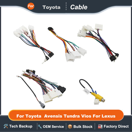 XP Car Radio Cable For Toyota  Avensis Tundra Vios  Lexus 16pin Power Wiring Harness DVD GPS Android Multimedia Connector