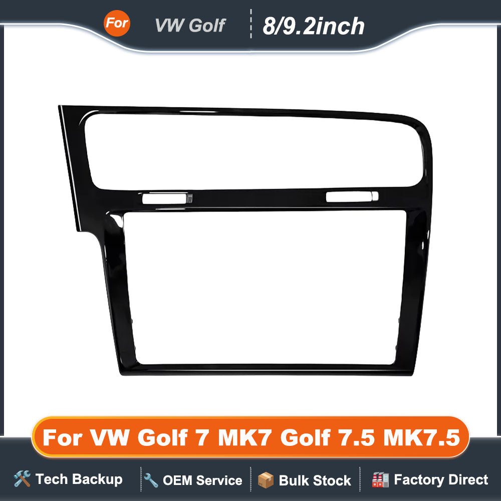 8" 9.2" Piano Black MIB 2 Radio LHD Frame For VW Golf 7 MK7 Golf 7.5 MK7.5 Screen Bezel Decorative Trim Panel