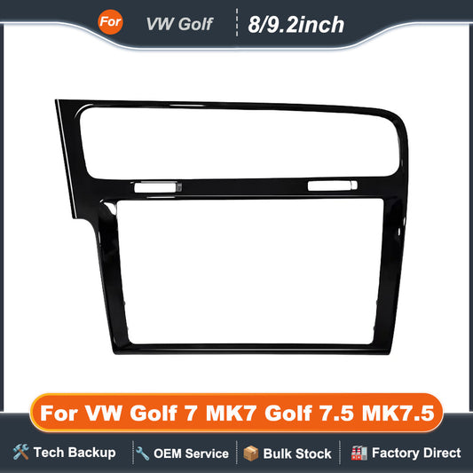 8" 9.2" Piano Black MIB 2 Radio LHD Frame For VW Golf 7 MK7 Golf 7.5 MK7.5 Screen Bezel Decorative Trim Panel
