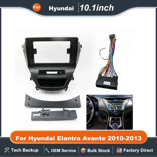 10.1 Inch 25.654cm for 2010-2013 Car Frame Fascia Adapter Android Radio Dash Fitting Panel Kitr for Hyundai Elantra Avante