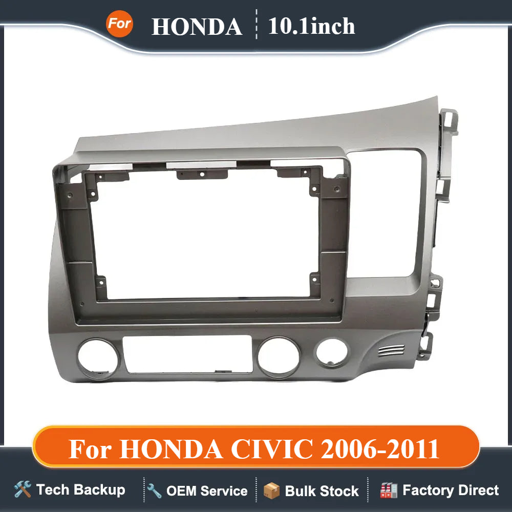 10.1 inch Car DVD Frame Audio Dash Trim Kits Facia Panel Radio Player screen 2 Din  For HONDA CIVIC 2006-2011 Left Stereo