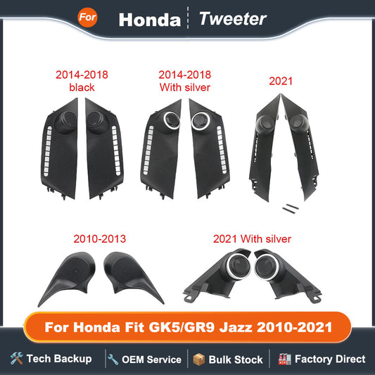 For Honda Fit GK5/GR9 Jazz 2010-2021 2PCS Car Tweeter Refitting Audio Door Angle Gum Speaker Cover Boxes Mounts