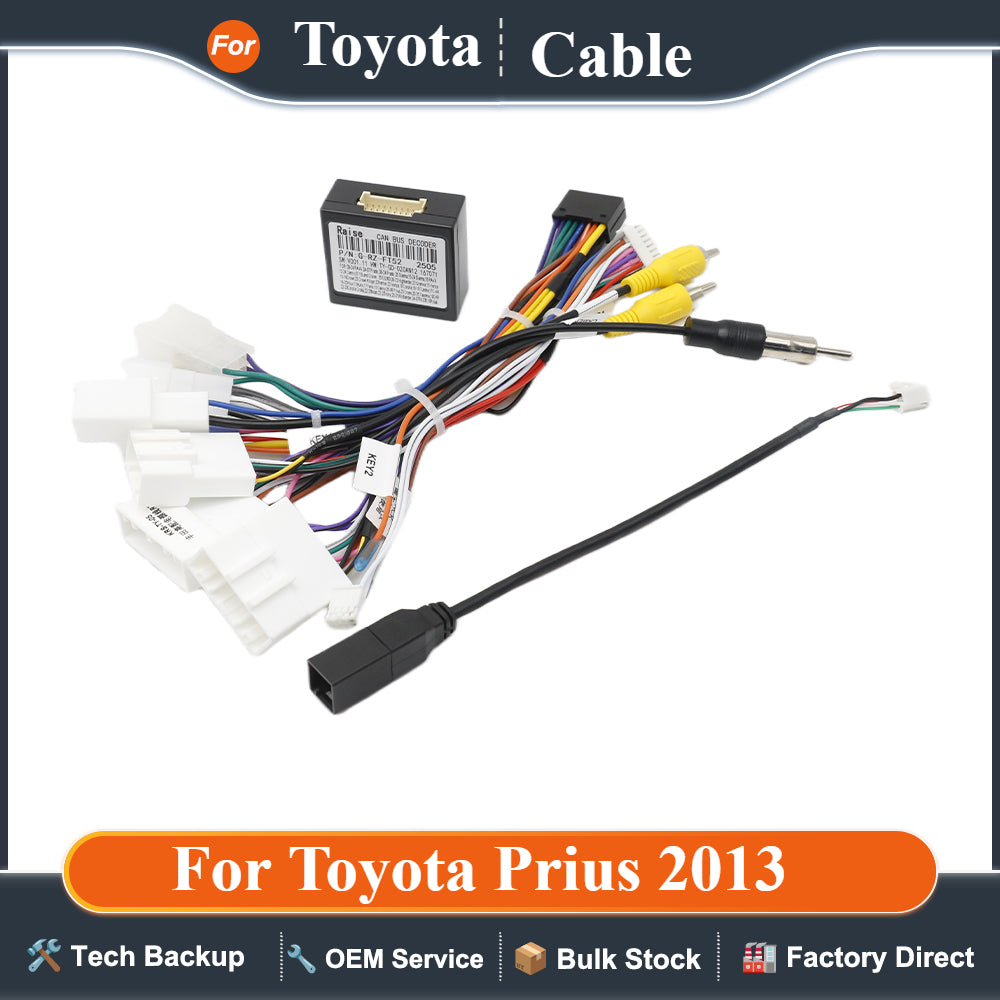 KRS-TY-05 Car Audio Android for Toyota Prius 2013 16 Pin Wiring Cable Adapter with Canbus Android 2 Din GPS Car Radio Receiver