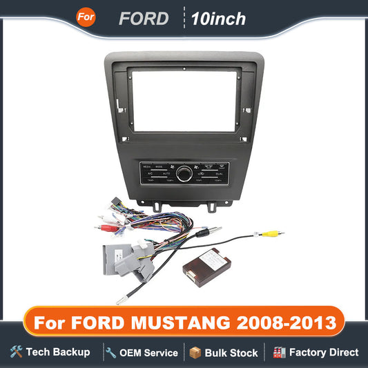 Car Radio MP5 Player Panel Fascia 10inch for 2008-2013 FORD MUSTANG 2Din Stereo  Install Surround  Dash Kit GPS Frame