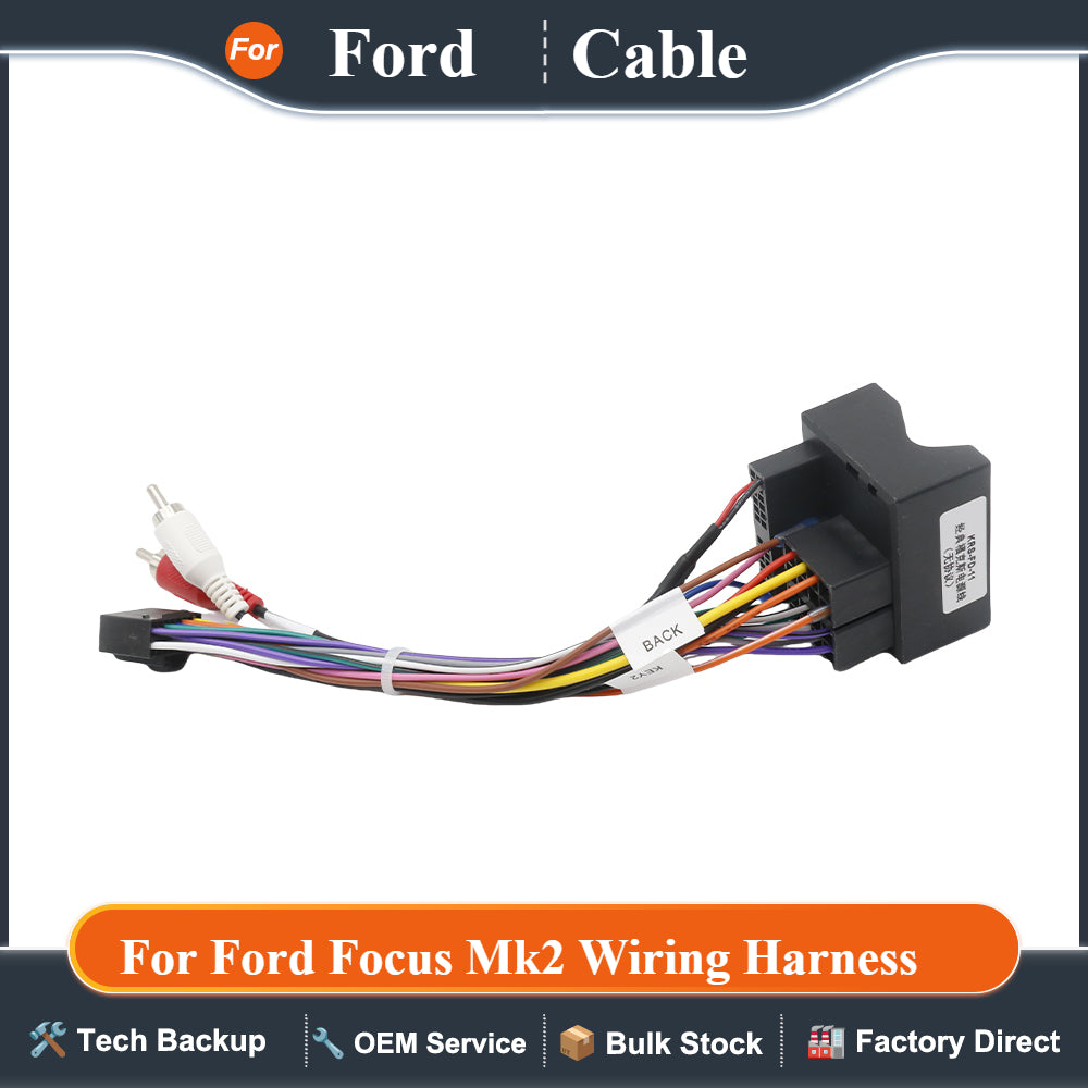 16 Pin Plug for Ford Focus Mk2 Wiring Harness Radio Adapter Antenna Car Head Unit 12V Connector Cable for Mondeo Mk3 S-max