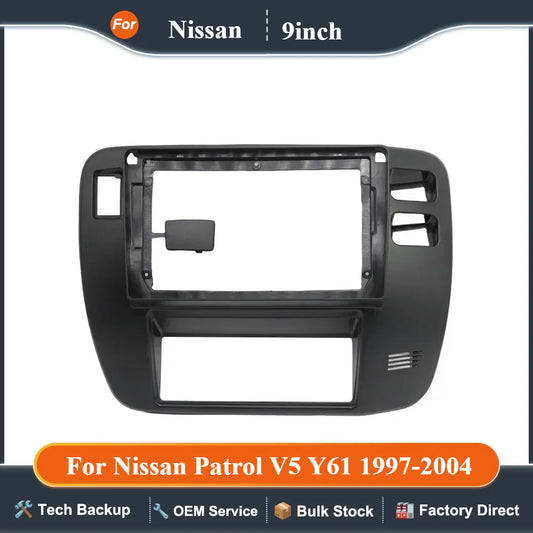 9 Inch 22.86cm for 1997-2005 Car Radio Fascias Android Stereo Player 2 Din Head Unit Panel Dash Frame Trim Kit for Nissan Patrol