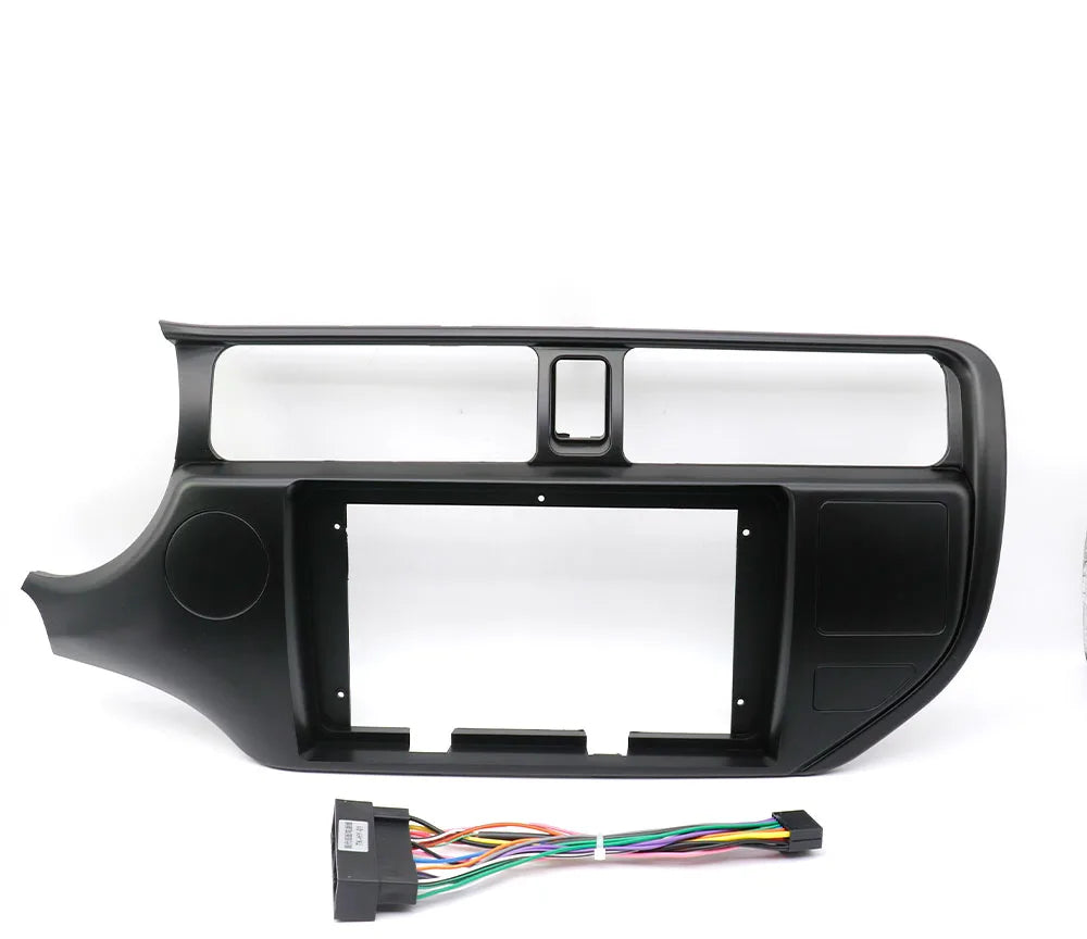 Car 2 Din Audio Radio Fascia Frame For KIA RIO 2012 9 Inch Big Screen Stereo Dash Fitting Panel Trim Kit WITH SRS HOLE