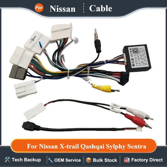 Auto android Car Radio Wiring Harness connector Adapter Canbus Box For Nissan X-trail Qashqai Sylphy Sentra Kicks Navara Juke