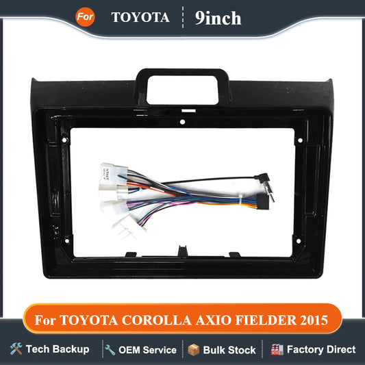 9 Inches Car Stereo Dash Radio Fascia Kit Installation Trim Panel Frame Double For TOYOTA COROLLA AXIO FIELDER 2015 DVD Frame