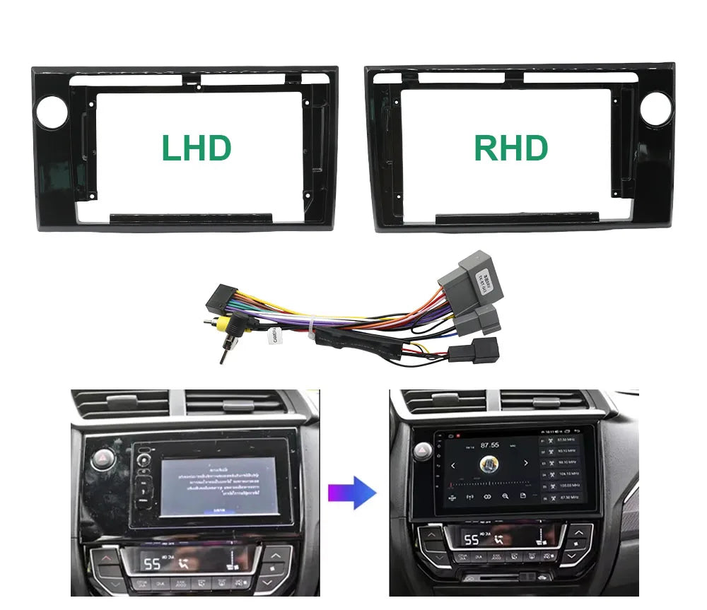 9 Inch Car Frame Fascia Adapter For Honda BRV Amaze Brio 2015 Android Radio Dash Fitting Panel Kit