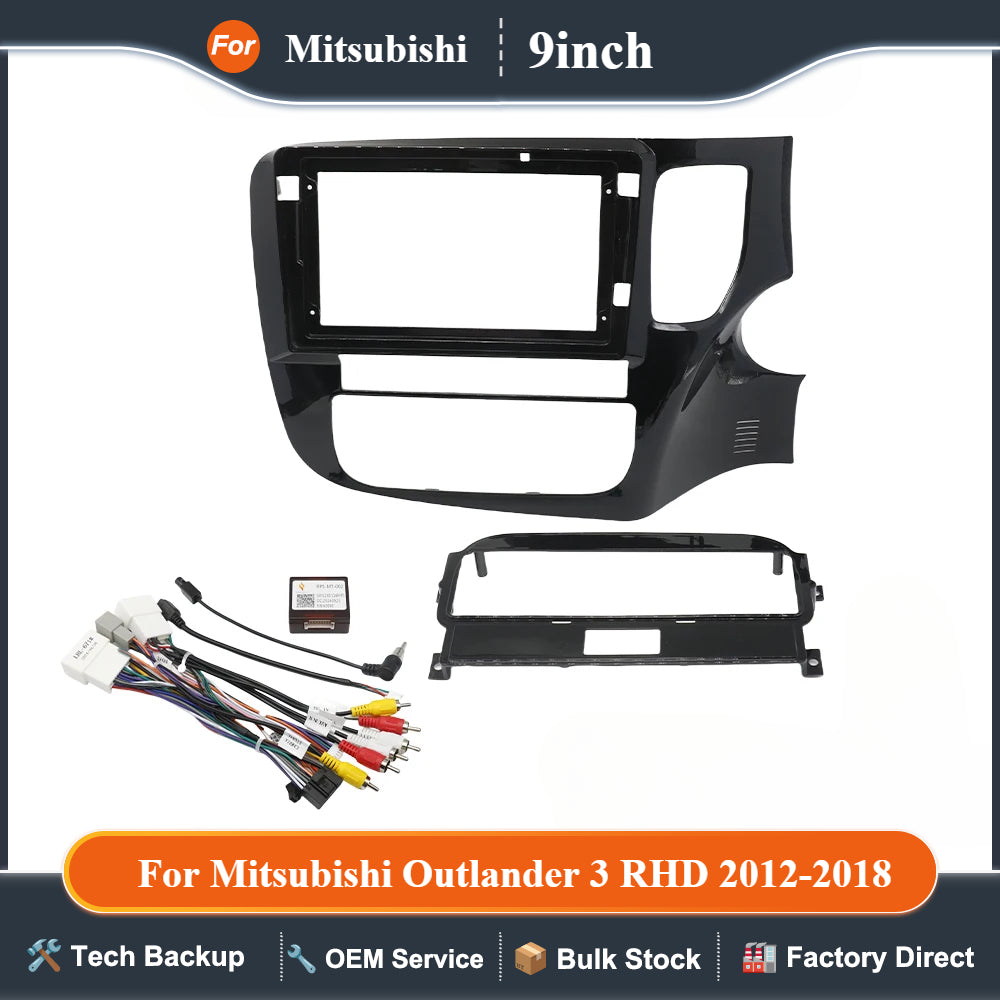 9 Inch Dvd Player Panel Radio Head Unit Stereo for Mitsubishi Outlander 3 RHD 2012-2018 Car Android Frames