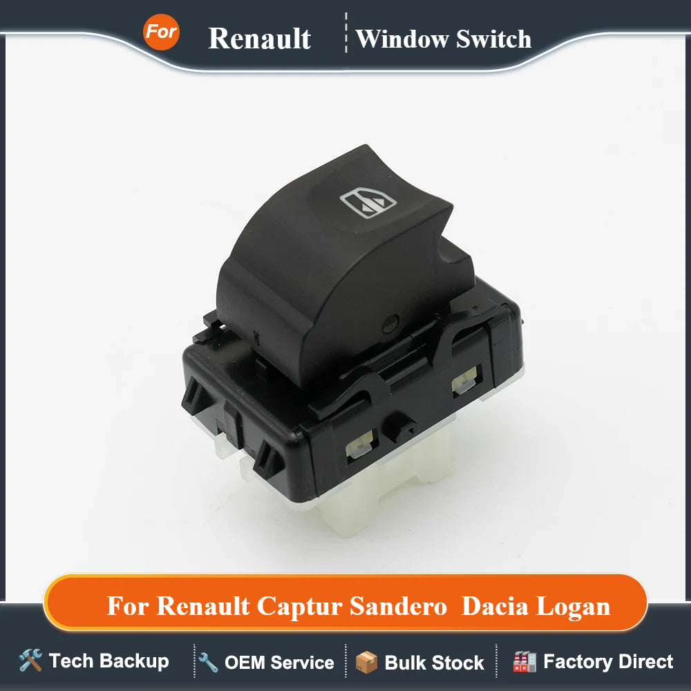 Nevosa 254217475R Car Power Window Switch Single Button For Renault Captur Sandero  Dacia Logan Lodgy Duster Box 254218614R