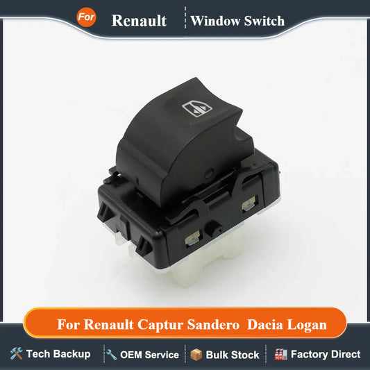 Nevosa 254217475R Car Power Window Switch Single Button For Renault Captur Sandero  Dacia Logan Lodgy Duster Box 254218614R