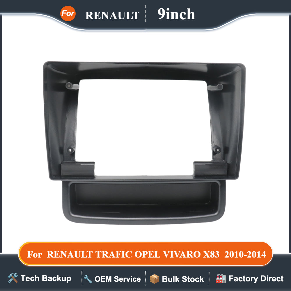For 2010-2014 RENAULT TRAFIC OPEL VIVARO X83 9INCH DVD CD Radio Android Harness screens navigation dashboard cables canbus frame