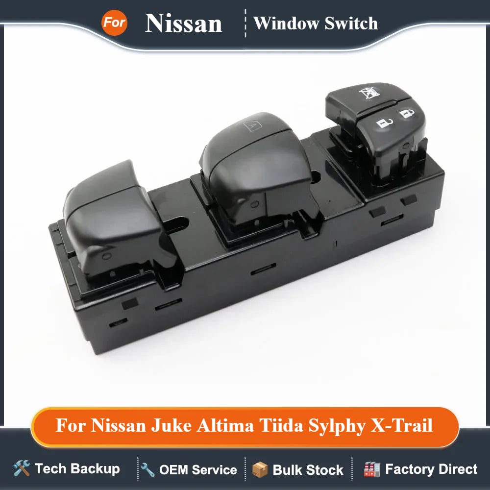 Master Power Window Switch for Nissan Juke Altima Tiida Sylphy X-Trail Qashqai Rogue 2010 2011 2012 2013 2014 2015 2016 2017
