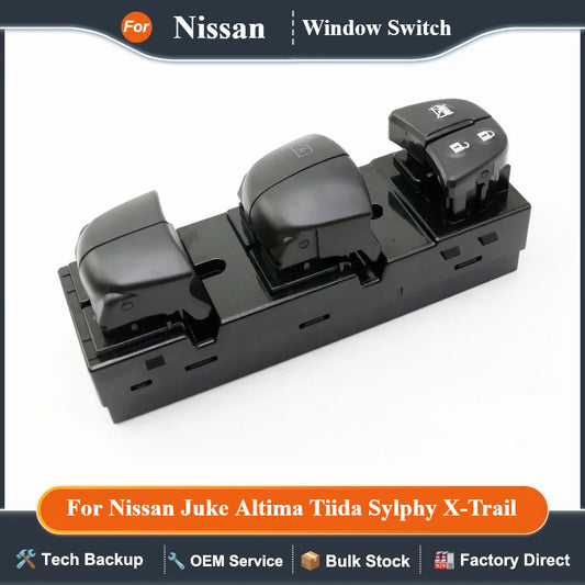 Master Power Window Switch for Nissan Juke Altima Tiida Sylphy X-Trail Qashqai Rogue 2010 2011 2012 2013 2014 2015 2016 2017