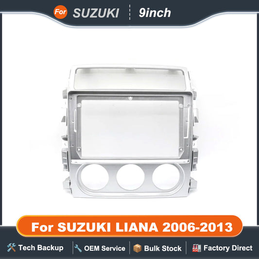 For SUZUKI LIANA 2006-2013 9 Inch Car Radio Stereo Fascia Android MP5 Player 2Din Head Unit Panel Frame Bezel Installation Trim