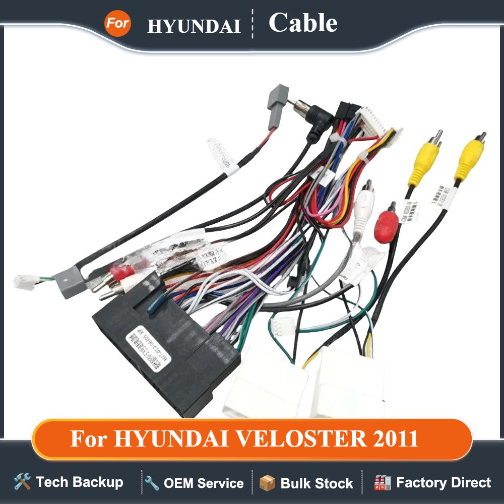 Android Car Radio Canbus Decoder HY-SS-04 Wiring Harness Adapter Power Cable For HYUNDAI VELOSTER 2 Din GPS Receiver MP5 Video