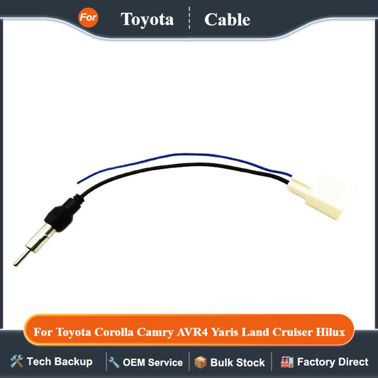 Car Radio AM FM Antenna Converter Adapter Cable DIN Plug Female Connector for Toyota Corolla Camry AVR4 Yaris Land Cruiser Hilux