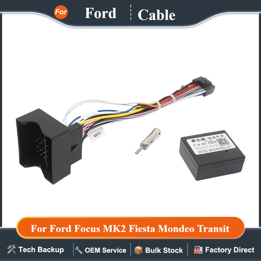 16 Pin to Wiring Harness for Ford Focus MK2 Fiesta Mondeo Transit CAN Bus Decoder Automotive Cable for Android Radio
