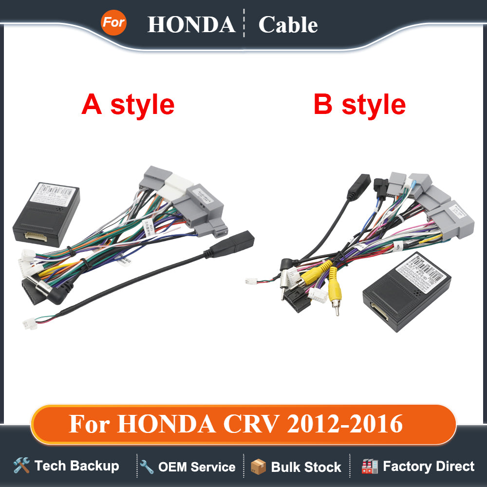 G-RZ-HD56 for HONDA CRV 2012-2016 (2.4) Android Car Radio Canbus Box for HONDA Decoder Wiring Harness Adapter Power Cable