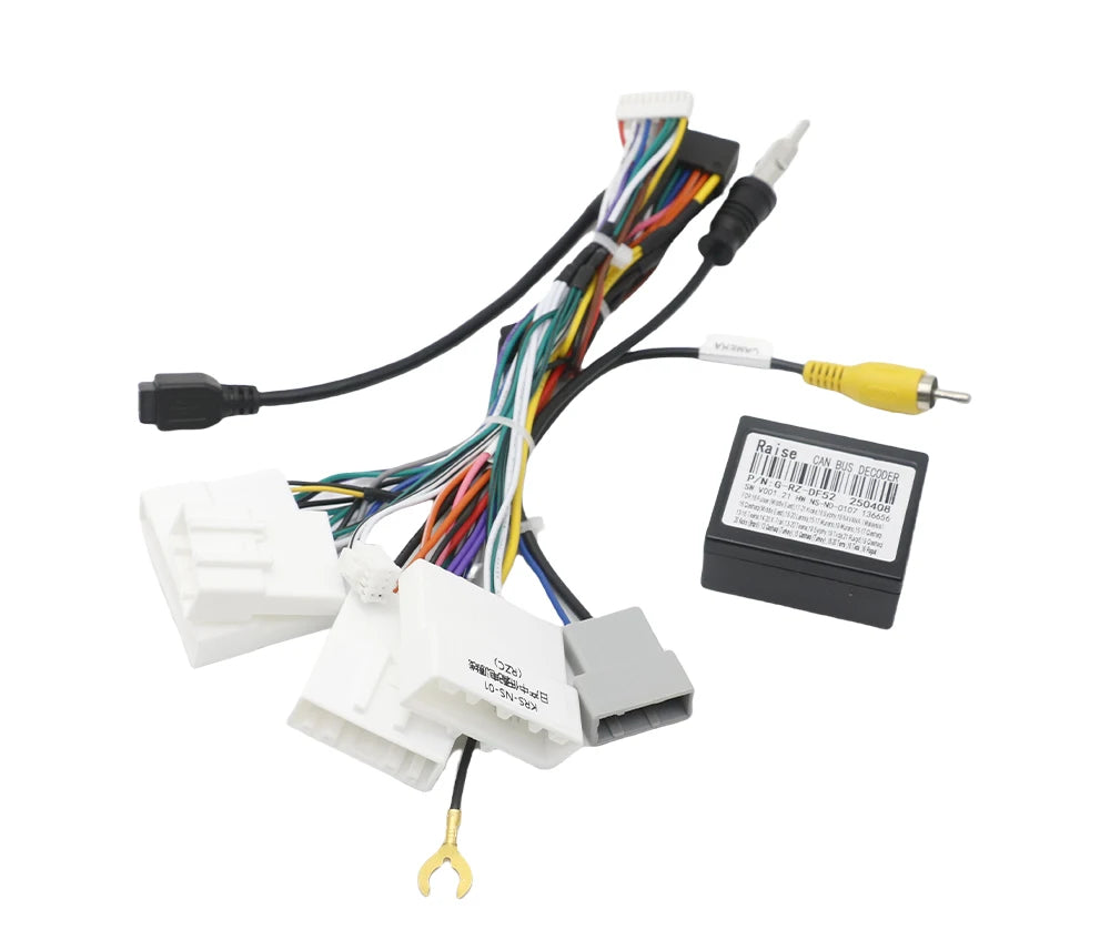 CANBus Decoder Harness Wiring Adapter for Nissan Qashqai J11 Tiida Sentra X-trail Teana 16 Pin Connector Radio Antenna Cable