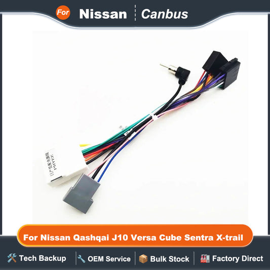Car Radio Wiring Harness 20P Head Unit ISO Connector Antenna Plug Cable Adapter for Nissan Qashqai J10 Versa Cube Sentra X-trail