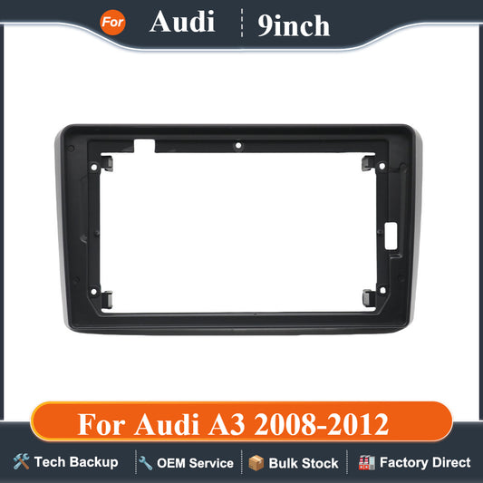For Audi A3 2008-2012 9 inch Car Audio Big Screen DVD Fascia Frame Adapter 2Din Dash Installation Panel  Kit