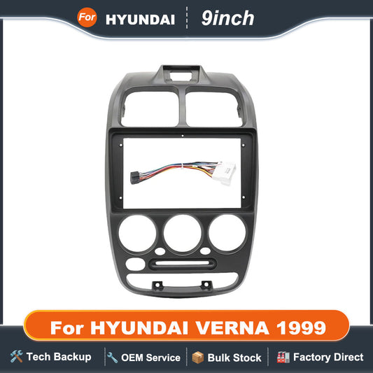 For 1999 HYUNDAI VERNA (9INCH, LHD)Car Radio Android MP5 Player Panel Casing Frame 2Din Head Unit Fascia Stereo Dash Board Cover