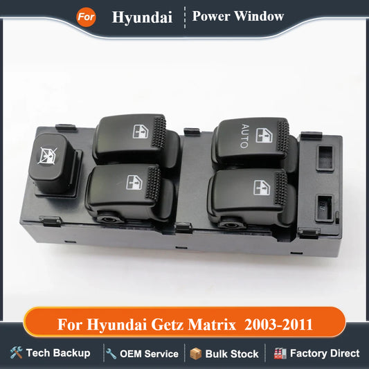 93570-1C110 For 2003-2011 Hyundai Getz Matrix  2002-2005 Kia Carens Front Left Car Window Control Switch Auto Parts