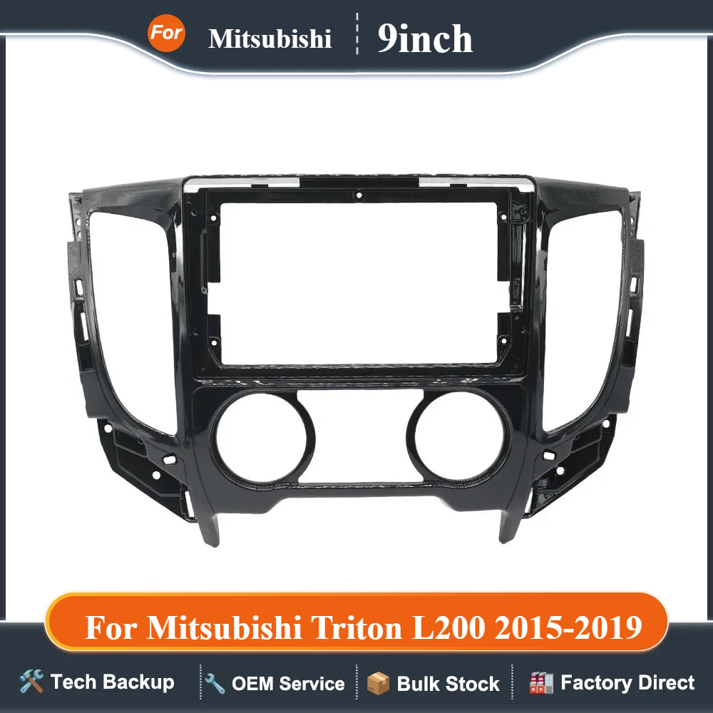 9 Inch Car Frame Fascia Adapter For Mitsubishi Triton L200 2015-2019 Android Radio Audio Dash Fitting Panel Kit