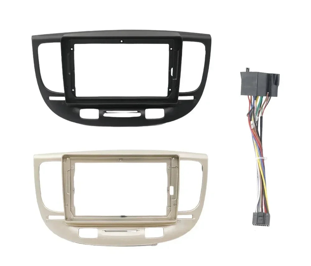 9 Inch Car Radio Fascias For Kia Rio2 Rio  005-011 Stereo Installation  Din Head Unit Frame  Dash Cover Mp5 Panel Trim