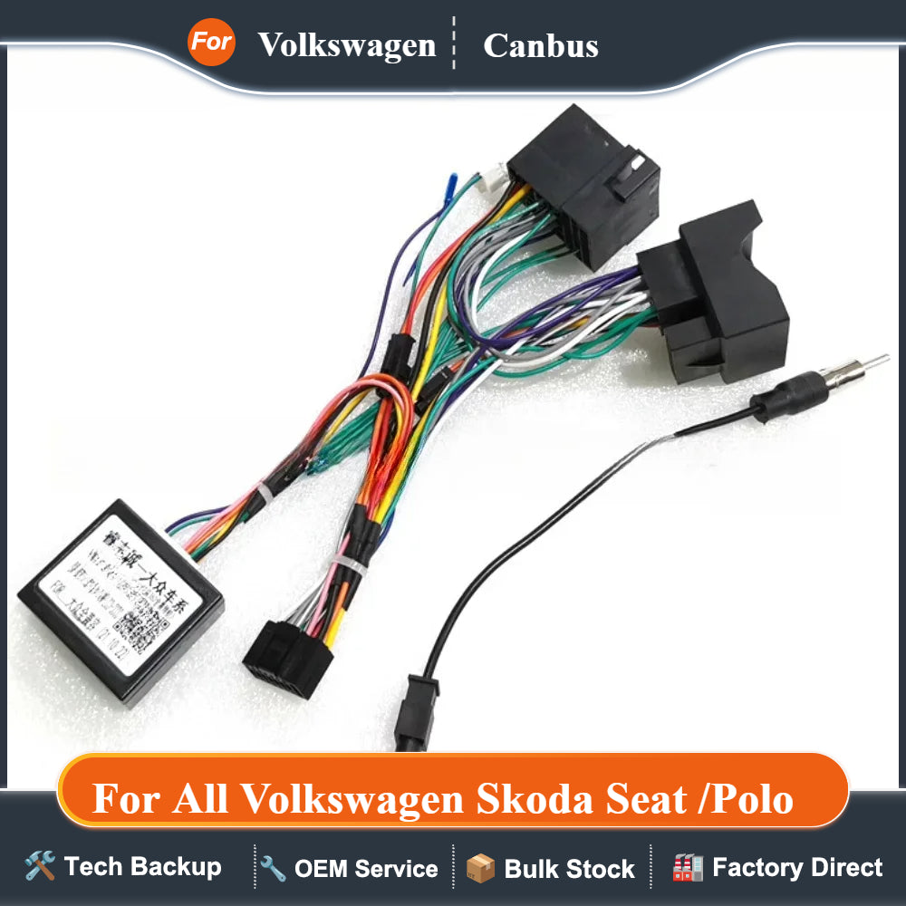 Canbus Box RZ-VW08/ RZ-VW58 Adaptor Decoder For All Volkswagen Skoda Seat /Polo/Passat/jetta/Tiguan/Touran Android 2 Din GPS Car