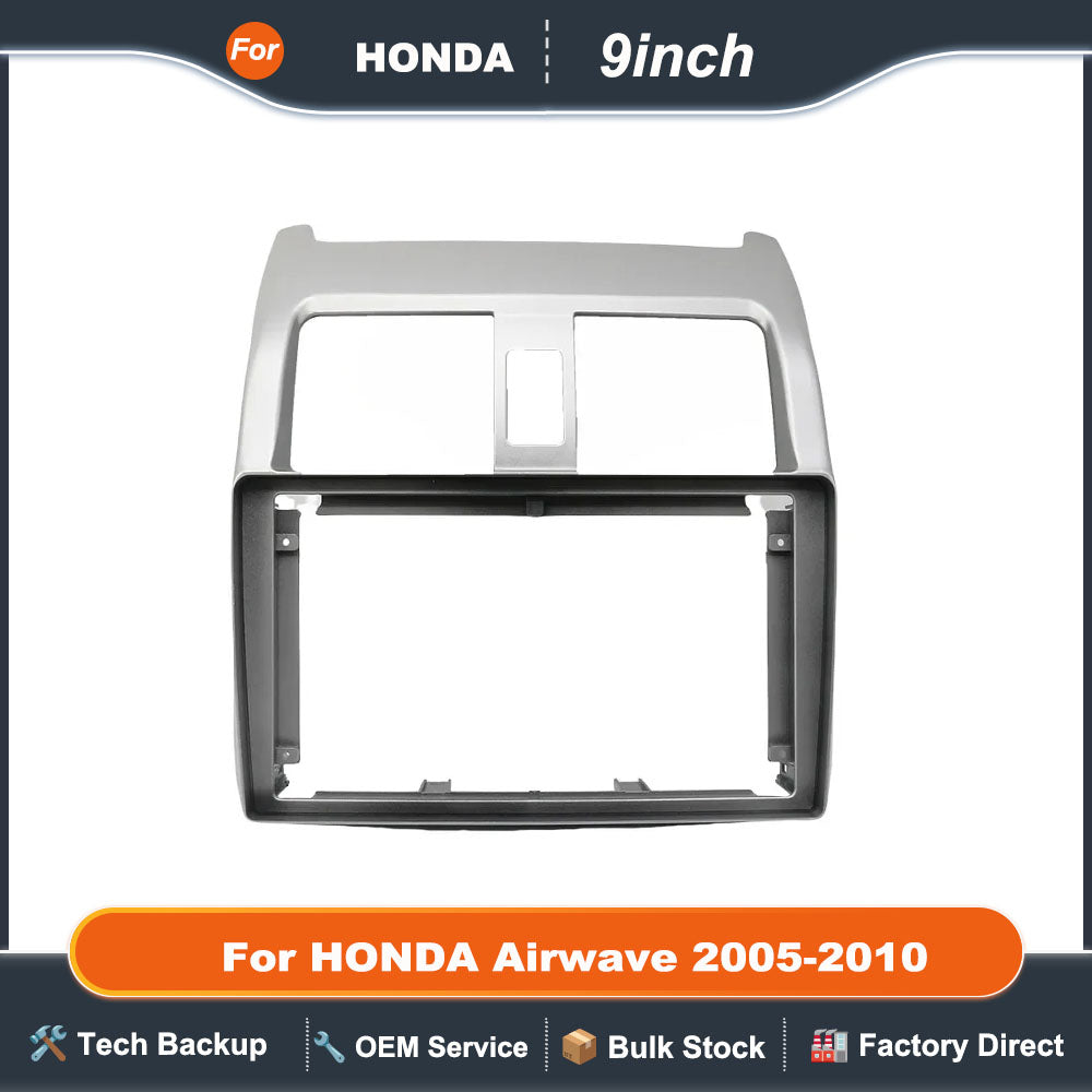 9 Inch Car Fascia Radio Panel for HONDA Airwave 2005-2010 Dash Kit Install GPS Facia Console Bezel Adapter Plate Trim Cover