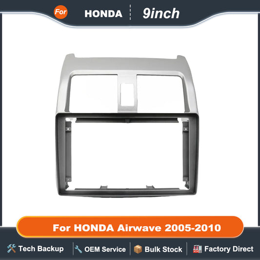 9 Inch Car Fascia Radio Panel for HONDA Airwave 2005-2010 Dash Kit Install GPS Facia Console Bezel Adapter Plate Trim Cover