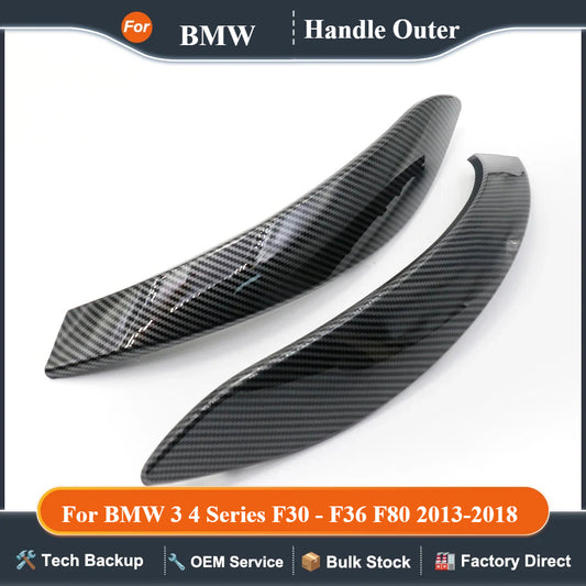 For BMW 3 4 Series F30 F31 F32 F33 F34 F35 F36 F80 2013-2018 Interior Fiber Door Pull Handle Outer Cover Trim
