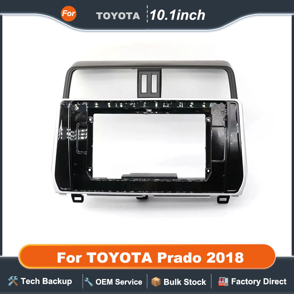 10.1 Inch Car Radio Fascia Frame 2DIN Install Panel Dashboard For TOYOTA Prado 2018